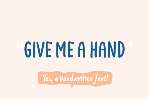 Give Me a Hand: A Script Font with Character and Class
