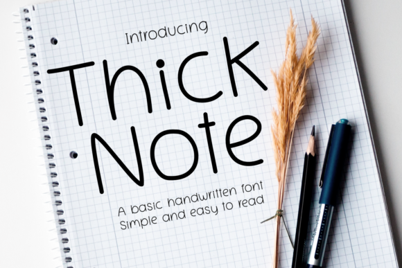 Thick Note: A Font That Adds Heart to Every Project